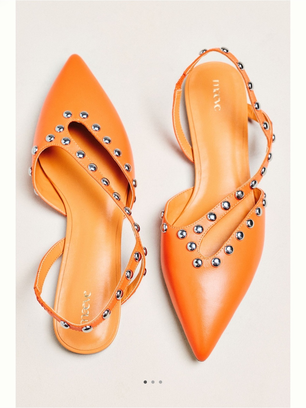 MAEVE By ANTHROPOLOGIE Studded Cutout Slingback Flats